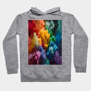 Abstract, Marble, Watercolor, Colorful, Vibrant Colors, Textured Painting, Texture, Gradient, Wave, Fume, Wall Art, Modern Art Hoodie